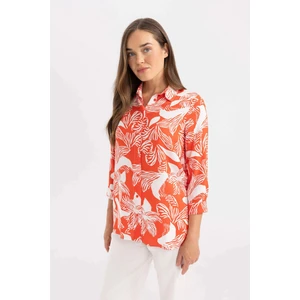 Loose Fit Desenli Uzun Kollu Gömlek U3684AZ24SM