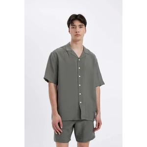 Relax Fit Yazlık Polo Yaka Kısa Kollu Gömlek C8157AX24SM