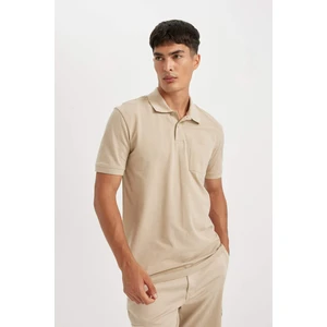 New Regular Fit Kısa Kollu Pike Basic Düz Polo Tişört D4610AX24SM