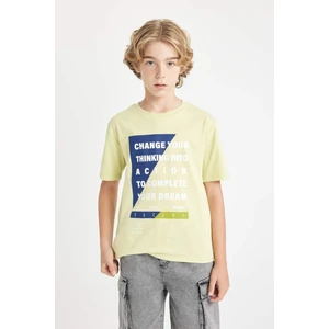 Erkek Çocuk Bisiklet Yaka Baskılı Kısa Kollu Tişört D2232A824HS