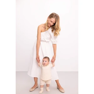 Kız Bebek 2'li Takım Kısa Kollu Fırfırlı Yaka Bluz Şort C5085A524SM