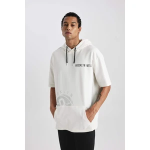 DeFactoFit NBA Brooklyn Nets Oversize Fit Kapüşonlu KIsa Kollu Tişört B3915AX24SP
