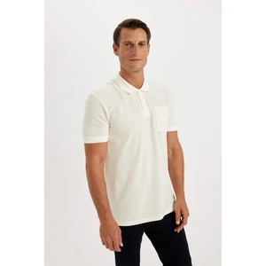 New Regular Fit Kısa Kollu Pike Basic Düz Polo Tişört D4610AX24SM