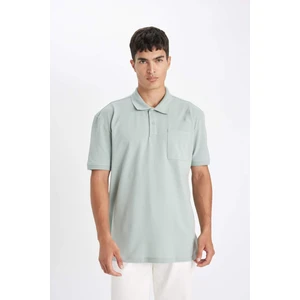 New Regular Fit Kısa Kollu Pike Basic Düz Polo Tişört D4610AX24SM