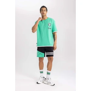 DeFactoFit NBA Boston Celtics Standart Fit Cepli Şort B3916AX24SP