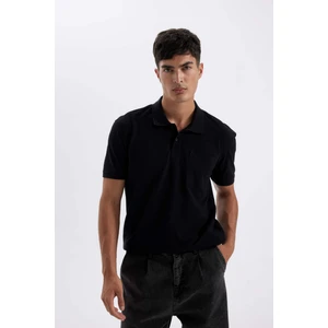 New Regular Fit Kısa Kollu Pike Basic Düz Polo Tişört D4610AX24SM