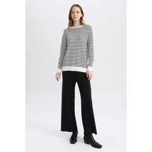 Relax Fit Triko Pantolon Basic Düz Beli Lastikli Geniş Paça V0088AZ23AU
