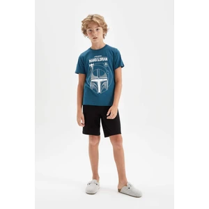 Erkek Çocuk Star Wars-Mandalorian Pijama Takımı Kısa Kollu Üst Şort C5503A824SM
