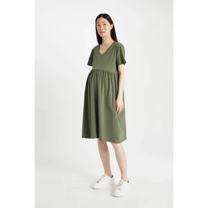 Regular Fit Kısa Kollu Kısa Boy Hamile Elbise X6046AZ24SM