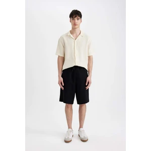 Relax Fit Cepli Basic Düz Bermuda Şort C7589AX24SM