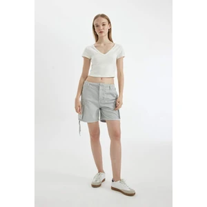 Coool Regular Fit Normal Bel Kısa Paça Gabardin Şort D1006AX24SM