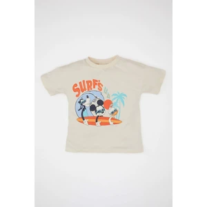 Erkek Bebek Disney Mickey & Minnie Bisiklet Yaka Kısa Kollu Tişört C9356A524SM