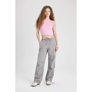 Coool Paraşüt Poplin Pantolon Basic Düz Cepli Beli Lastikli A6266AX24SP