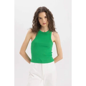 Slim Fit Dar Kesim Halter Yaka Fitilli Kaşkorse Atlet C4078AX24SP