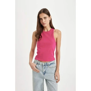 Slim Fit Dar Kesim Halter Yaka Fitilli Kaşkorse Atlet C4078AX24SP