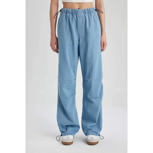 Jogger Yüksek Bel Bilek Boy Paraşüt Jean Pantolon C1321AX24SM