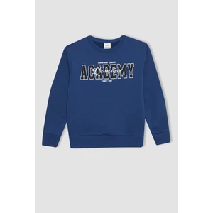 Erkek Çocuk Bisiklet Yaka Baskılı Sweatshirt B7103A824SP