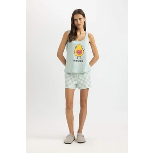 Fall in Love Pijama Takımı Baskılı Atlet Üst Şort C1761AX24SM