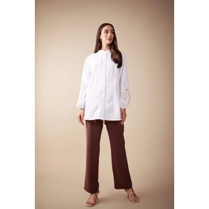 Relax Fit Geniş Paça Lastikli Bel Pantolon B1548AX23HS