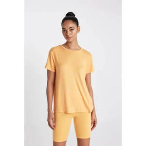 DeFactoFit Standart Fit Bisiklet Yaka Sporcu Basic Düz Kısa Kollu Tişört D1904AX24HS