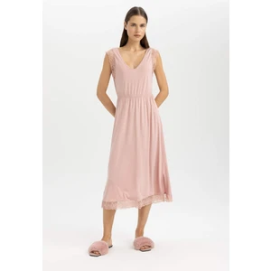 Fall in Love Regular Fit V Yaka Viskon Kolsuz Gecelik B8764AX24SM