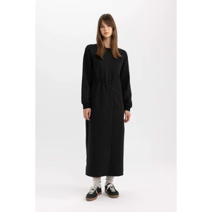 Regular Fit Uzun Kollu Premium Maxi Elbise C5401AX24SP