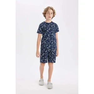 Erkek Çocuk Pijama Takımı Desenli Kısa Kollu Üst Şort C5502A824SM