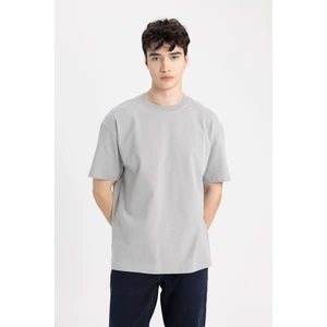 Boxy Fit Bisiklet Yaka Kısa Kollu Basic Düz Tişört C5277AX24SP