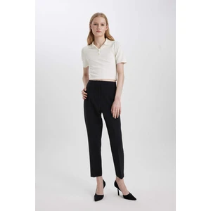 Carrot Fit Fermuarlı Yüksek Bel Dar Paça Crop Pantolon C2466AX24SP