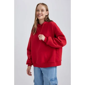 Coool Loose Fit Kapüşonlu Kalın Sweatshirt Y7010AZ23WN