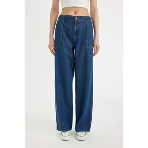 Wide Leg Fit Geniş Kalıp Normal Bel Geniş Paça Jean Pantolon C4115AX24HS