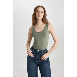 Slim Fit Dar Kesim U Yaka Basic Düz Atlet I1059AZ24SM