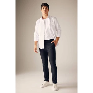Slim Fit Dar Kesim Dar Paça Cepli Gabardin Chino Kanvas Pantolon W3012AZ23AU