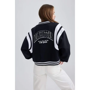 Coool Oversize Fit Kalın Kumaş Baskılı Bomber Ceket B0826AX23WN