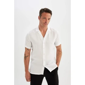 Modern Fit Yazlık Polo Yaka Basic Düz Aerobin Kısa Kollu Gömlek V8406AZ24SM