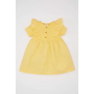 Kız Bebek Kısa Kollu Fitilli Kaşkorse Elbise C2520A524SM