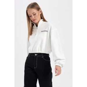 Coool Crop Yarım Fermuarlı Kalın Sweatshirt B2010AX23WN