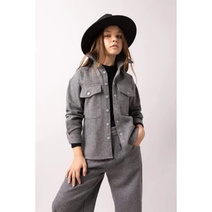 Kız Çocuk Oversize Fit Flanel Uzun Kollu Gömlek A9228A823WN
