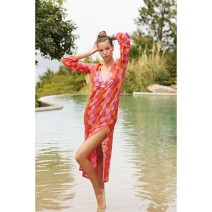 Fall in Love Regular Fit Uzun Kollu Maxi Dantelli Plaj Elbisesi C3163AX24HS
