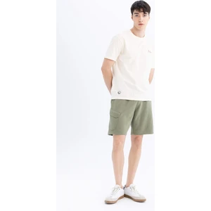 Regular Fit Düz Paça Kargo Cepli Basic Düz Şort B8795AX24SM