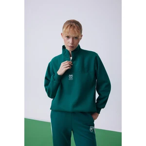 Oversize Fit Dik Yaka Kalın Sporcu Sweatshirt A9621AX23AU
