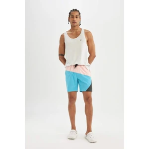 DeFactoFit Regular Fit Baskılı Esnek Dokulu Kısa Boy Deniz Şortu B5999AX24HS