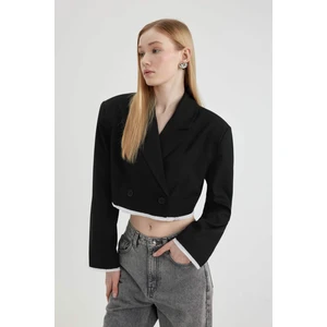 Coool Oversize Geniş Kalıp Kruvaze Yaka Etek Ucu Detaylı Blazer Ceket C1754AX24SP