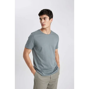 Regular Fit Bisiklet Yaka Kısa Kollu Basic Düz Tişört T5014AZ24SP