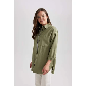 Relax Fit Gabardin Uzun Kollu Tunik A6474AX23AU