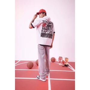 DefactoFit NBA Toronto Raptors Oversize Geniş Kalıp Kapüşonlu Kısa Kollu Tişört B3883AX24SP