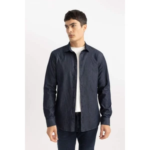 Slim Fit Jean Görünümlü Uzun Kollu Gömlek A9817AX23AU