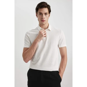 Slim Fit Dar Kesim Polo Yaka Pamuklu Kısa Kollu Tişört X2594AZ24SM