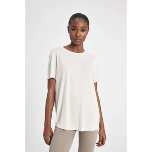 DeFactoFit Oversize Modal Bisiklet Yaka Sporcu Kısa Kollu Tişört B5536AX24SP