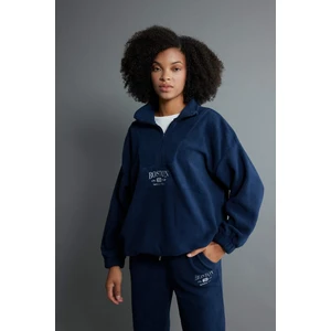 Oversize Fit Yarım Fermuarlı Polar Sweatshirt Y2649AZ23WN